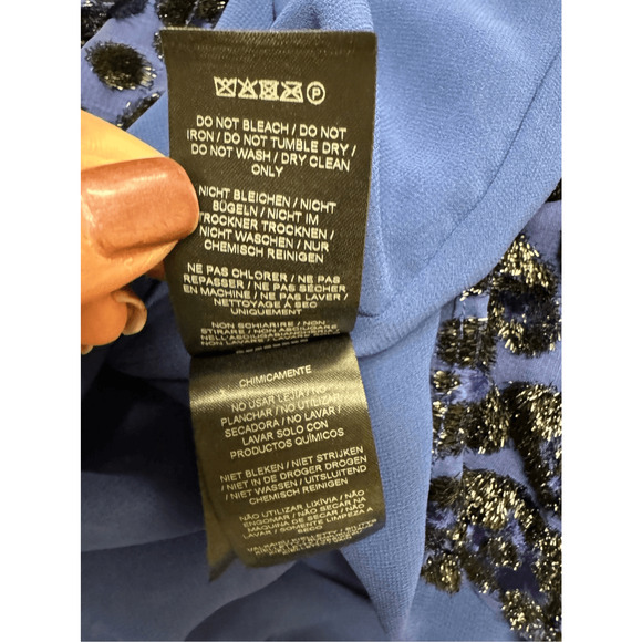 Lala Berlin NWT Deina Velvet Leopard Jacquard in Midnight Size L - Picture 8 of 8